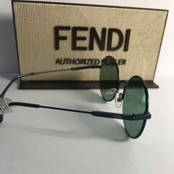 Fendi New Green Round Authentic Sunglasses - Picture 7 of 12